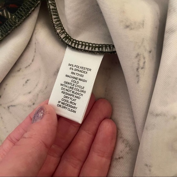 Melissa Paige Green Orange Floral Plaid Pattern Pencil Skirt Medium - Picture 9 of 10